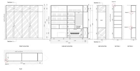 Creation Of Wardrobe Detailing Drawing Floor Plan Kitchen Layout And