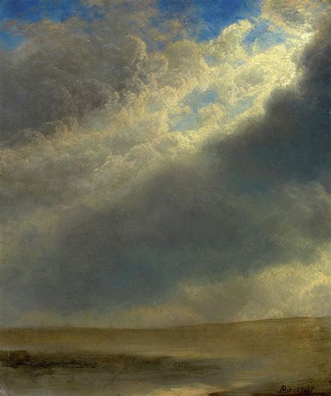 Landscape With Storm Clouds Painting By Albert Bierstadt Fine Art America