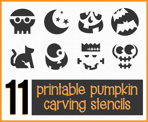 Get 11 Easy Free Printable Pumpkin Carving Stencils To