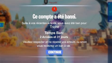 Je Suis Banni De Fortnite YouTube