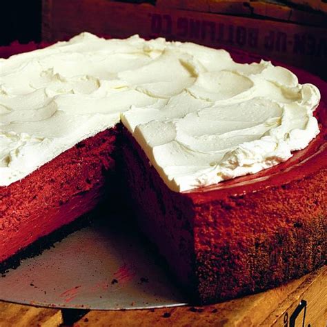 The red velvet flavor trend is so hot that it's literally on fire these days. Red Velvet Cheesecake - The Happy Foodie