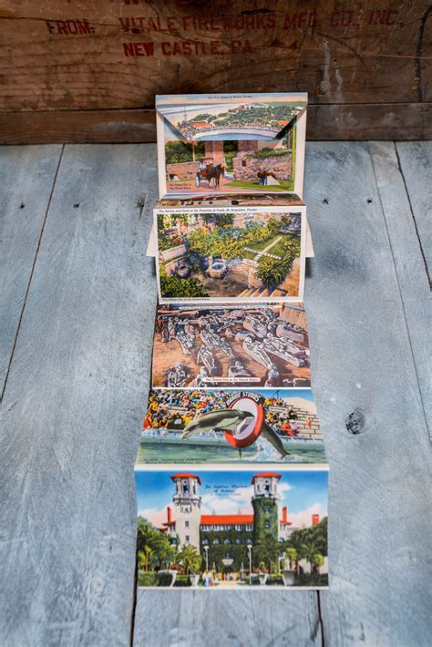 Vintage St Augustine Florida Souvenir Postcard Booklet Travel Souvenir