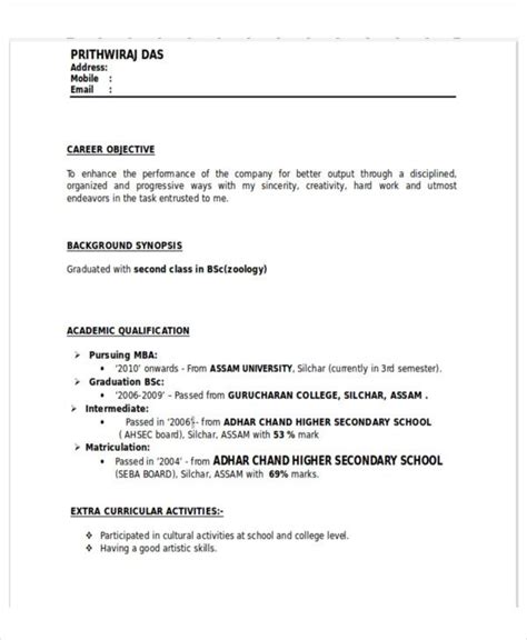 For those with excellent writing skills, these simple resume format for freshers in word file serve as a guideline while others can create a great one by simply filling in relevant details, sans altering the language. Mba Resume Font Size - LISCRAG