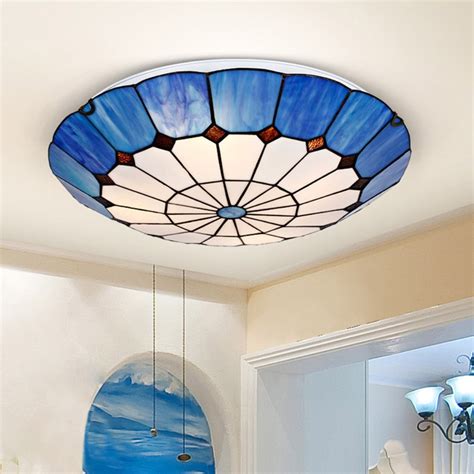 New Brief Mediterranean Design Ceiling Lamp Natural Seashell Led