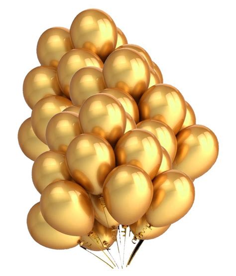 Golden Metallic Balloons Set Of 50pcs 9 12inch Perfect For Theme