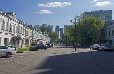 Quiet Summer Morning Old City Street Moscow Russia Stock Photos Free
