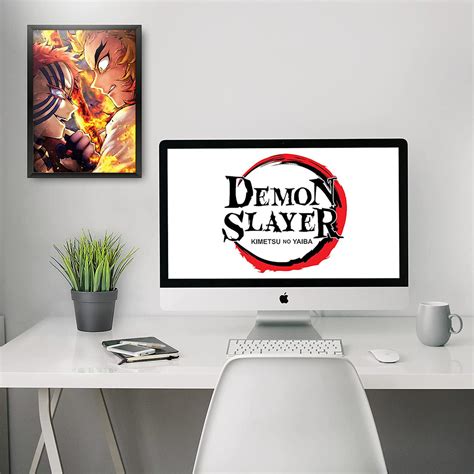 Anime Demon Slayer Rengoku Vs Akaza Mugen Wall Poster Epic Stuff