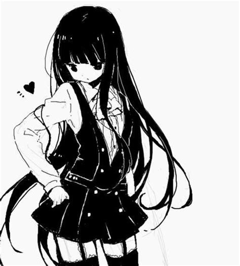 Anime Black Hair Cute Heart Manga Manga Girl Image