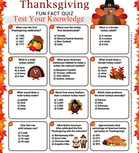 Best Free Printable Thanksgiving Quizzes Printablee Hot Sex Picture