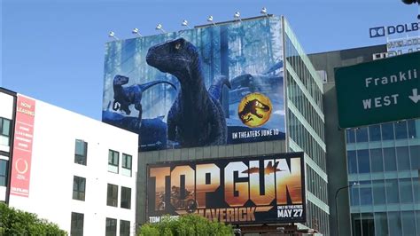 Jurassic World Dominion And Top Gun Maverick Billboards Los Angeles
