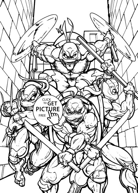 Teenage Mutant Ninja All Coloring Pages For Kids