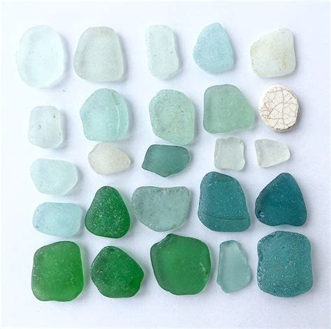 Sea Glass Bulk Blue White Green Beach Glass Bulk Genuine Sea Glass