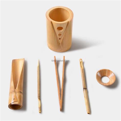 Bamboo Tea Utensil Set With Cylinder Umi Tea Sets