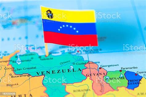 Map And Flag Of Venezuela Stock Photo Download Image Now Venezuela