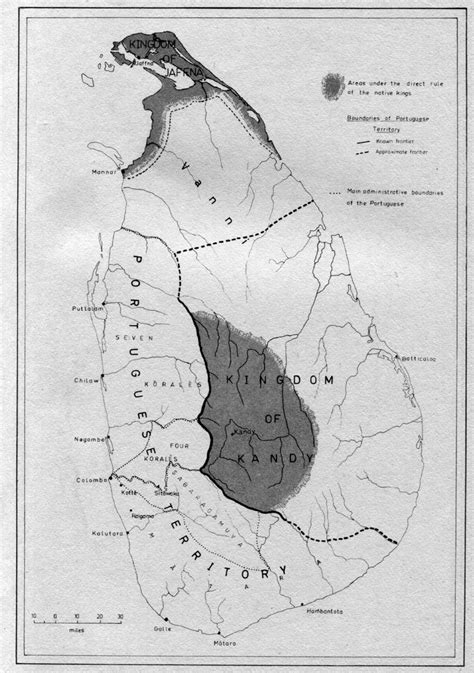 Portuguese Territories In Ceylon Source Km De Silva A History Of Sri