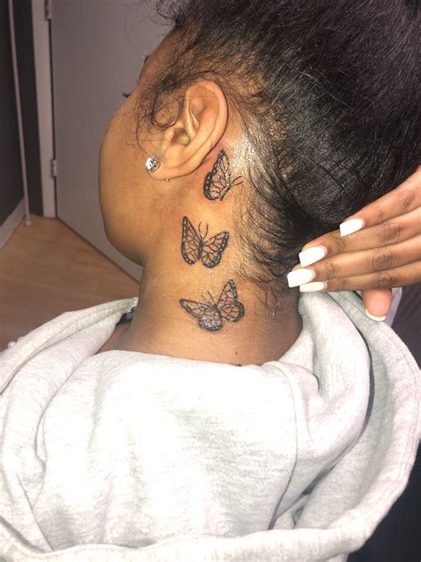 Butterfly In Butterfly Neck Tattoo Tattoos Neck Tattoo In Neck Tattoos Women
