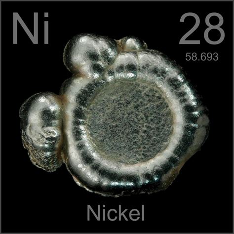 Inco S Rounds Electrolytic Nickel A Sample Of The Element Nickel In
