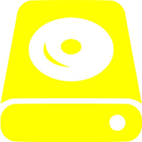 Yellow Hdd Icon Free Yellow Computer Hardware Icons