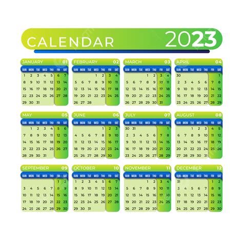 2023 Calendars Png Image 2023 Calendar Colorful 2023