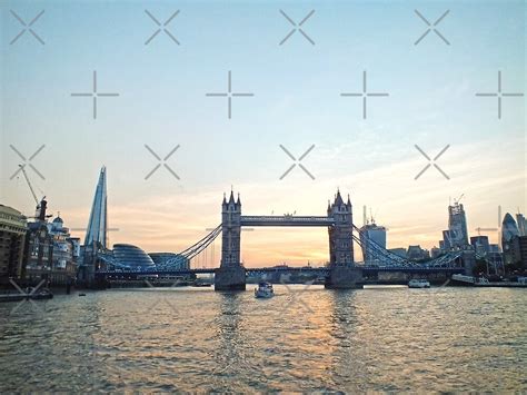 Tower Bridge Sunset By Ludwig Wagner Redbubble