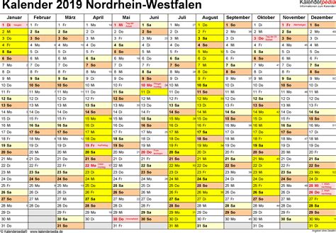 Dann bist du hier genau richtig! Kalender 2019 NRW: Ferien, Feiertage, PDF-Vorlagen