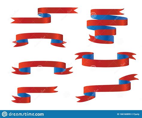 Red White Blue Ribbon Banners Stock Illustrations 1660 Red White