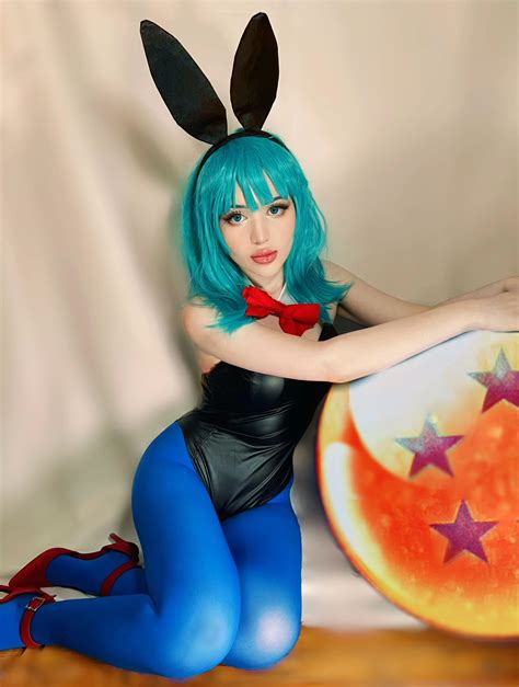 Dragon Ball Z My First Bulma Bunny Cosplay It Took A While To Edit In The Dragon Ball But I