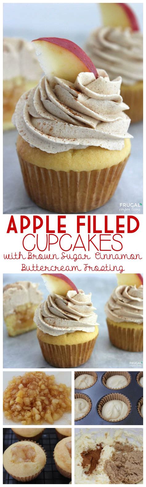 Apple Filled Cupcakes With Brown Sugar Cinnamon Buttercream Homemade