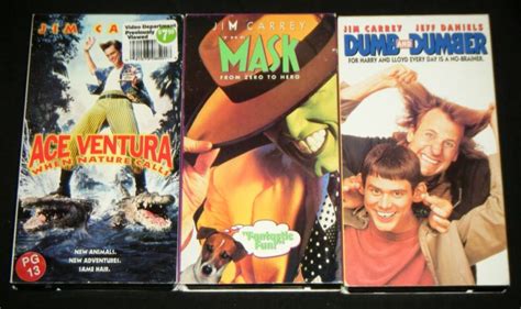 Jim Carrey 3 Vhs The Mask Dumb And Dumber Ace Ventura On Popscreen