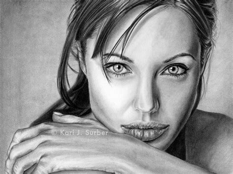 Angelina Jolie Drawing By Kjs 1 On Deviantart Pencil Drawings