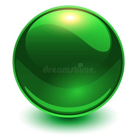 Illustration About Shiny Sphere Green Glass Vector 3d Ball