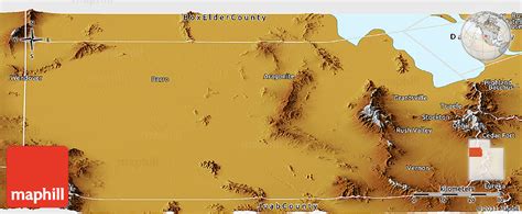 Physical Panoramic Map Of Tooele County