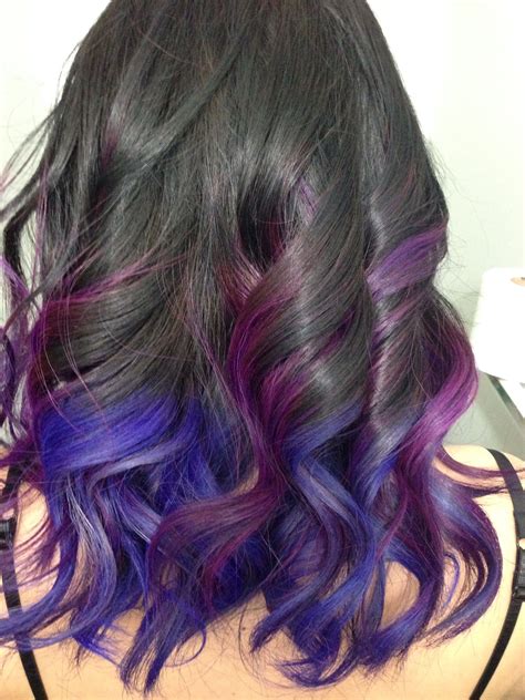 Purple Violet Ombre Hair Purple Ombre Hair Bright Hair Colors Hair
