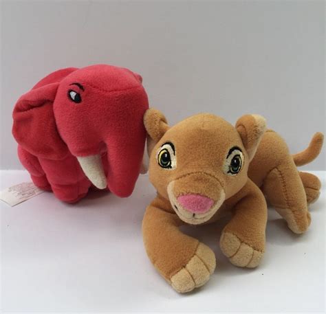 Disney Store Plush Lion King Nala Cub And Red Elephant Stuffed Animal