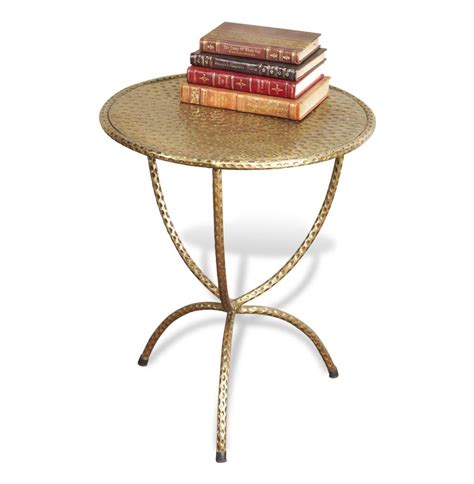 Loreto Antique Brass Iron Side Table Kathy Kuo Home