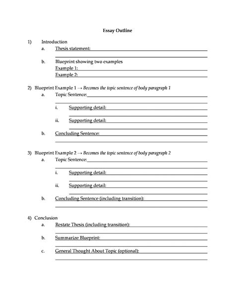 010 Essay Outline Template Example Fill In The ~ Thatsnotus