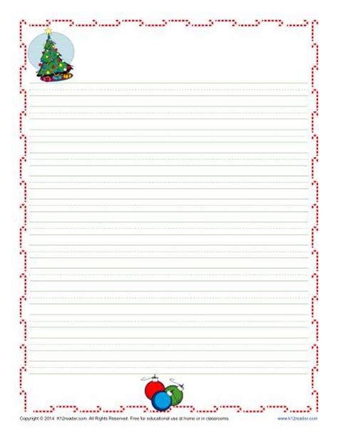 The worksheets are in pdf format. Christmas Writing Paper for Kids | Free, Printable Template