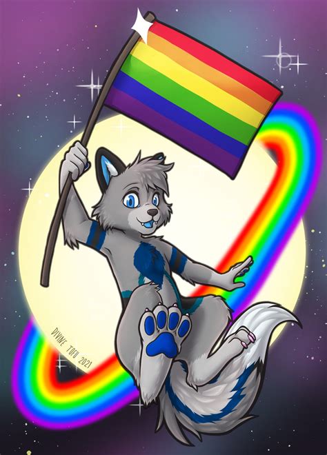 Ych Pride Month Flag Furry Anthro Fursona Con Badge Etsy
