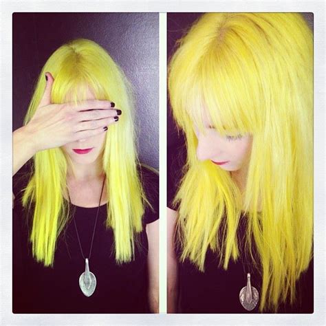 Yellow Hair Yellow Hair Color Hair Color Pastel Color Your Hair Coloured Hair Purple Hair