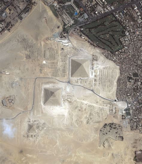 Aerial View Of Pyramid And Land Pyramids Of Giza Egypt 1080p