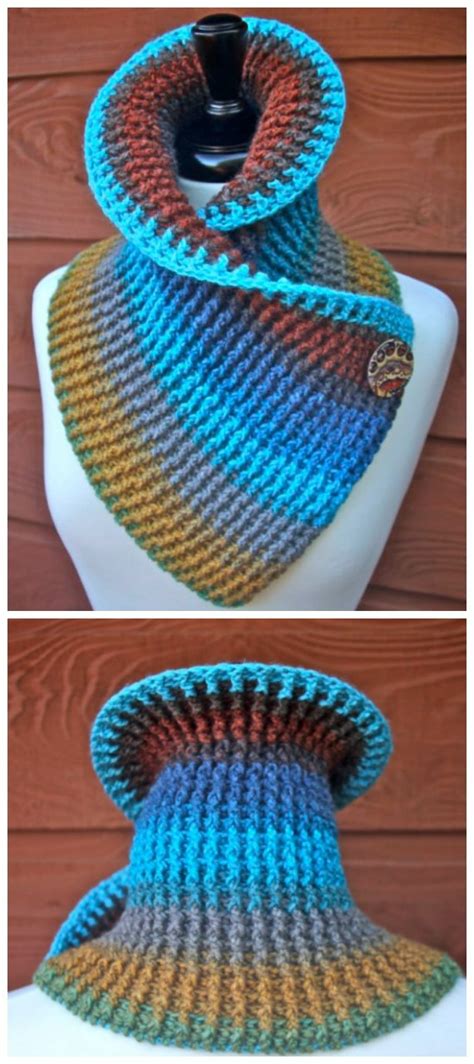 Crochet Infinity Scarf Cowl Neck Warmer Free Patterns And Instructions