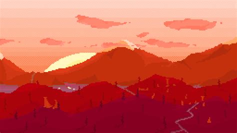Sunset Over Yonder By Raspberrymilkshake Reddit User Pixel Art