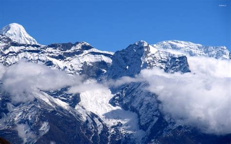 Snowy Himalayas Higher Than Clouds Wallpaper Nature Wallpapers 52609