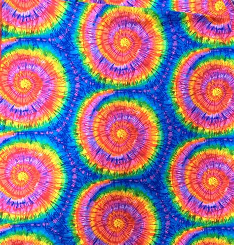 Fat Quarter Rainbow Spiral Tie Dye Timeless Treasures 100 Etsy