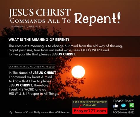 Jesus Christ Commands All To Repent Graceoflifecom