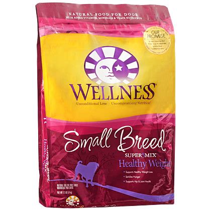 The wellness brand of dog food is produced by wellpet, llc and is manufactured by a company called eagle pack. Wellness Small Breed Super5Mix Healthy Weight Dog Food ...