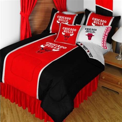 Nba Chicago Bulls King Comforter Pillowcases Set Basketball Team Logo
