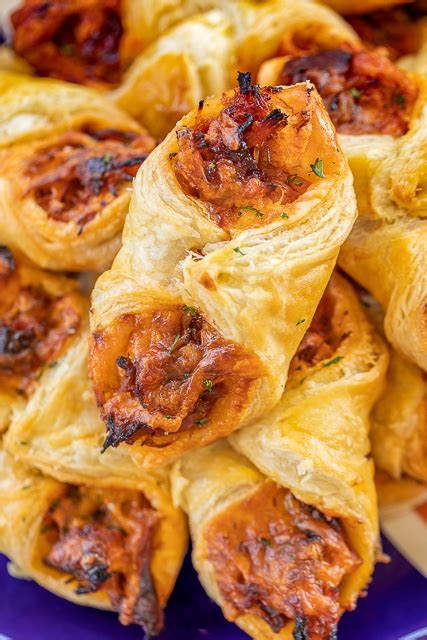 Region on prepared baking sheet. Pulled Pork Pastry Puffs - only 4 ingredients! Great ...