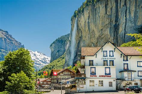 Alpine Village In Bernese Highlands Region Of Switzerland Editorial