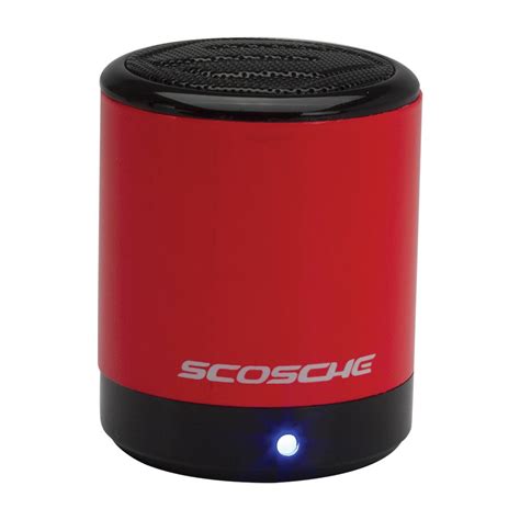 Scosche Boomcan Compact Wireless Bluetooth Speaker Red Btcanrd
